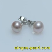(8-8.5mm紫色)珍珠耳钉ED12001-2|心艺珍珠饰品网-珍珠图片