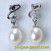 (7-8mm白色)珍珠耳钉ED12054|心艺珍珠饰品网-珍珠图片