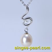 (8.5-9mm白色)珍珠挂坠GZ12001|心艺珍珠饰品网-珍珠图片