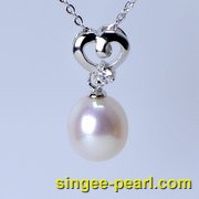 (8.5-9mm白色)珍珠挂坠GZ12011|心艺珍珠饰品网-珍珠图片