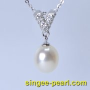 (8.5-9mm白色)珍珠挂坠GZ12013|心艺珍珠饰品网-珍珠图片