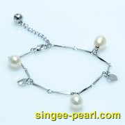 (7-8mm白色)珍珠手链SL12020-11__心艺珍珠饰品网-饰品图片