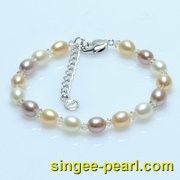 (7-8mm混彩)珍珠手链SL12018-1|心艺珍珠饰品网-珍珠图片