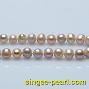 (8-9mm紫色)珍珠项链XL12024-1|心艺珍珠饰品网-珍珠图片