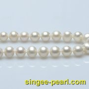(10-11mm白色)珍珠项链XL12025|心艺珍珠饰品网-珍珠图片