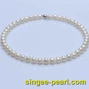 (9-10mm白色)珍珠项链XL12031-1|心艺淡水珍珠饰品图片