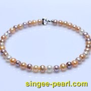 (10-11mm混彩)珍珠项链XL12030-2__心艺珍珠饰品网-饰品图片