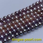 (8-9mm紫色)珍珠直链ZL12008-3|心艺淡水珍珠饰品图片