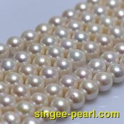 (9-10mm白色)珍珠直链ZL12012|心艺珍珠饰品网-珍珠图片