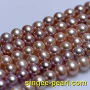 (10-11mm紫色)珍珠直链ZL12022-3__心艺珍珠饰品网-饰品图片