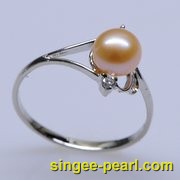 (6.5-7mm粉色)珍珠戒指JZ12001__心艺珍珠饰品网-饰品图片