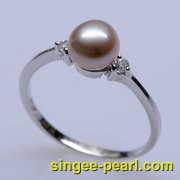 (6.5-7mm紫色)珍珠戒指JZ12005-1|心艺珍珠饰品网-珍珠图片