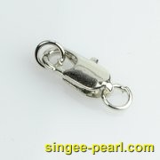 铜镀白金鱼尾扣珍珠配件PJ12021|心艺珍珠配件图片