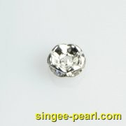 白色钻圈珍珠配件PJ12023|心艺珍珠饰品网-珍珠图片
