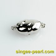 铜镀白金月光扣珍珠配件PJ12042|心艺珍珠饰品网-珍珠图片