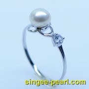 (6.5-7mm白色)珍珠戒指JZ12015-1|心艺珍珠饰品网-珍珠图片