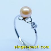 (6.5-7mm粉色)珍珠戒指JZ12015-2|心艺珍珠饰品网-珍珠图片