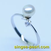 (6.5-7mm白色)珍珠戒指JZ12019-1|心艺珍珠饰品网-珍珠图片