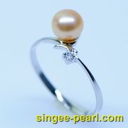 (6.5-7mm粉色)珍珠戒指JZ12019-2|心艺珍珠饰品网-珍珠图片