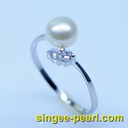 (6.5-7mm白色)珍珠戒指JZ12022-1|心艺珍珠饰品网-珍珠图片