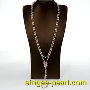 (5-6mm混彩)珍珠毛衣链MY12004-1|心艺AA级珍珠图片