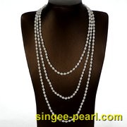 (5-6mm白色)珍珠毛衣链MY12004-2|心艺AA级珍珠图片