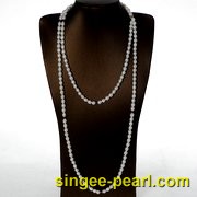 (6-7mm白色)珍珠毛衣链MY12009-2|心艺AA级珍珠图片