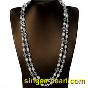 (8-9mm白色)珍珠毛衣链MY12020|心艺珍珠饰品网-珍珠图片