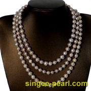 (8-9mm紫色)珍珠毛衣链MY12023-1|心艺珍珠饰品网-珍珠图片