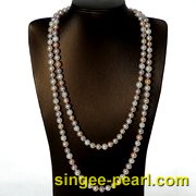 (8-9mm混彩)珍珠毛衣链MY12023-4__心艺珍珠饰品网-饰品图片