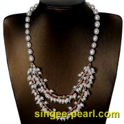 (6-7mm白色)花式珍珠项链HL12002|心艺AA级珍珠图片