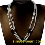(3-3.5mm白色)花式珍珠项链HL12008|心艺AA级珍珠图片