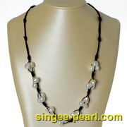 (8-9mm白色)花式珍珠项链HL12025__心艺珍珠饰品网-饰品图片