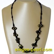 (8-9mm古铜色)花式珍珠项链HL12026__心艺珍珠饰品网-饰品图片