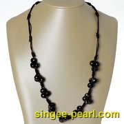 (8-9mm黑色)花式珍珠项链HL12027|心艺时尚珍珠饰品图片