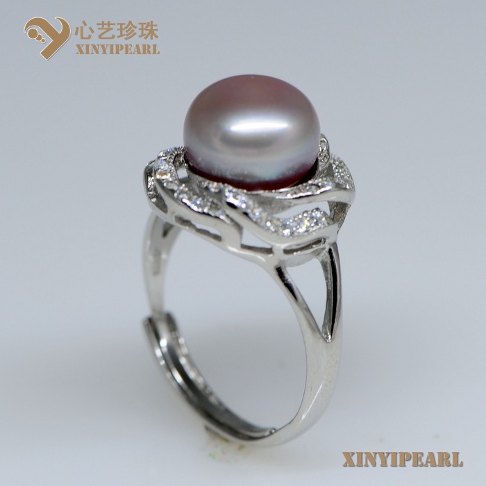 (10-10.5mm紫色)珍珠戒指XY14015-2|心艺珍珠饰品网-珍珠图片