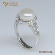 (9.5-10mm白色)珍珠戒指XY14019-1|心艺珍珠饰品网-珍珠图片