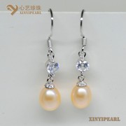 (7-8mm粉色)珍珠耳环XY14048-2__心艺珍珠饰品网-饰品图片