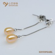 (7-8mm粉色)珍珠耳环XY14055-3|心艺淡水珍珠饰品图片