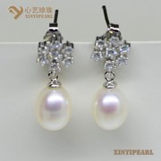 (7-8mm白色)珍珠耳环XY14058-1__心艺珍珠饰品网-饰品图片