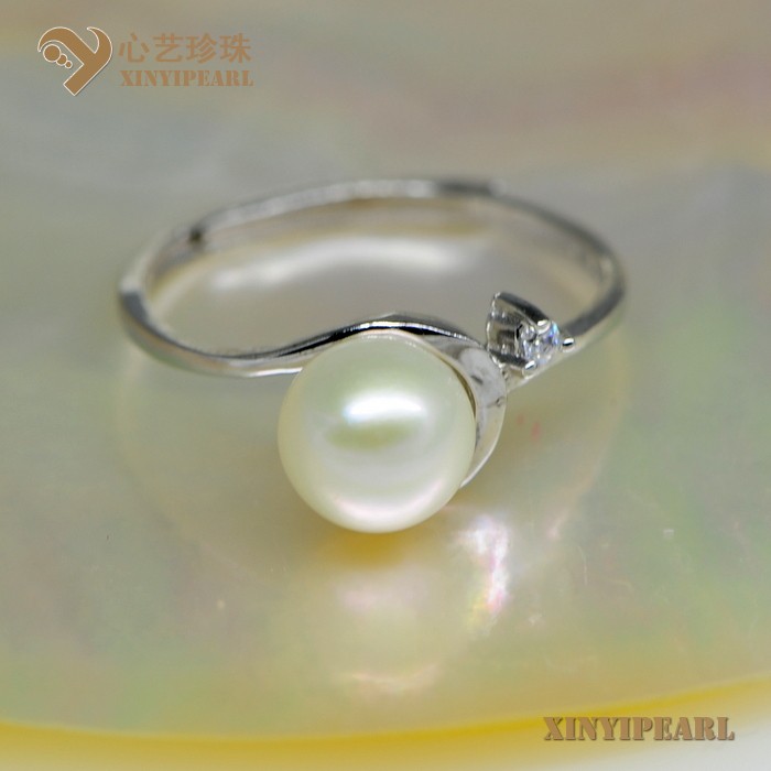 心艺珍珠:(6.5-7mm白色)珍珠戒指XY14070图片四