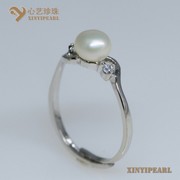 (7-7.5mm白色)珍珠戒指XY14065-1__心艺珍珠饰品网-饰品图片