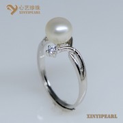 (6.5-7mm白色)珍珠戒指XY14068|心艺扁圆珍珠图片