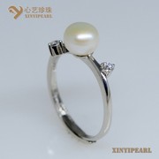 (6.5-7mm白色)珍珠戒指XY14072|心艺扁圆珍珠图片