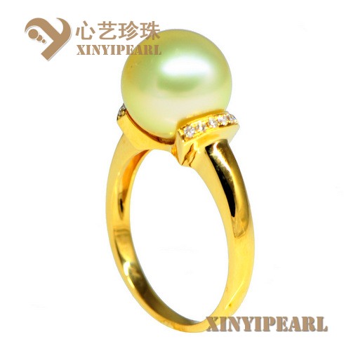 (10.5mm金色)珍珠戒指XY15226__心艺珍珠饰品网-饰品图片