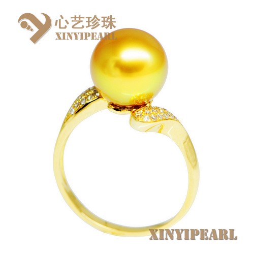 (10.3mm深金色)珍珠戒指XY15248__心艺珍珠饰品网-饰品图片