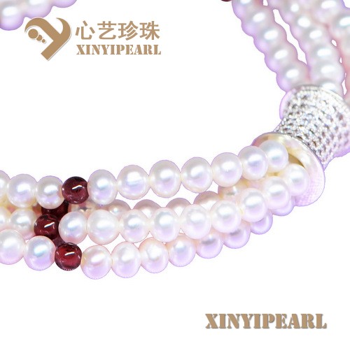 (2-3mm白色)珍珠手链XY15264|心艺白色珍珠图片