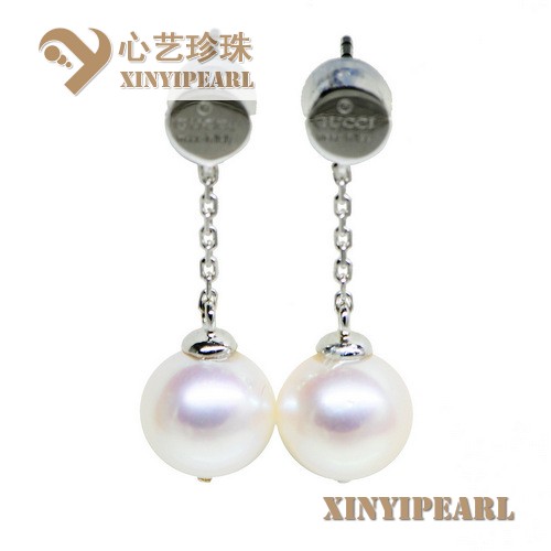 (8-8.5mm白色)珍珠耳钉XY15282|心艺白色珍珠图片