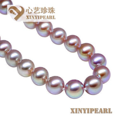 (10-11mm紫色)珍珠项链XY15322__心艺珍珠饰品网-饰品图片