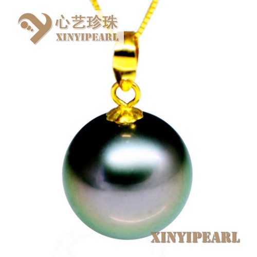 (10.5mm黑色)珍珠吊坠XY15326|心艺淡水珍珠饰品图片